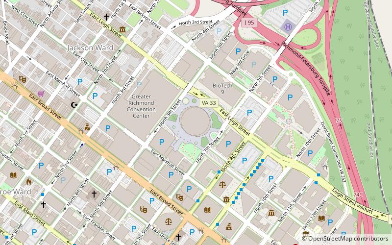 Richmond Coliseum location map