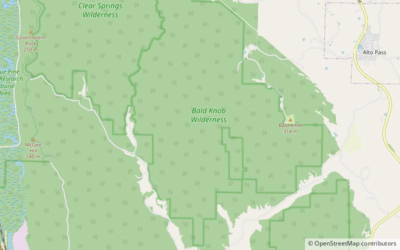 bald knob wilderness location map