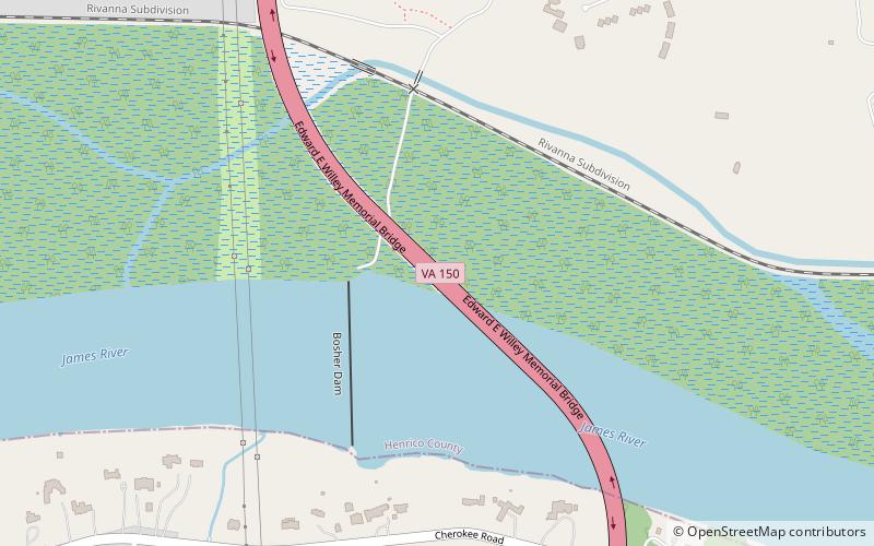 Edward E. Willey Bridge location map