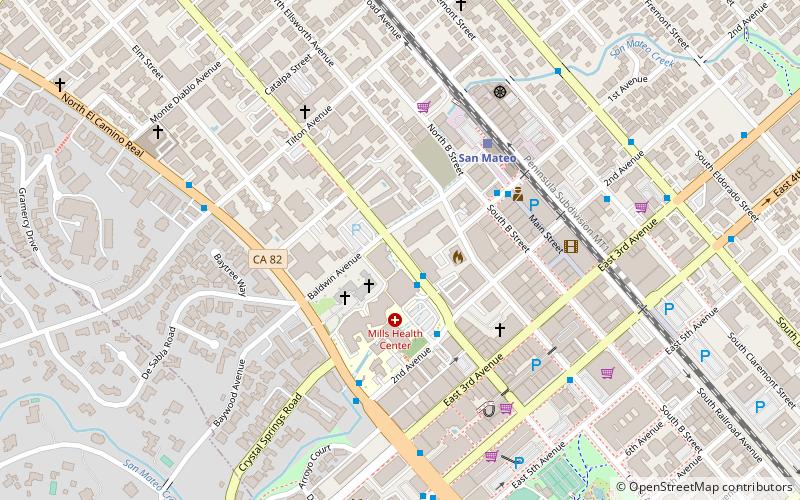 Downtown San Mateo location map