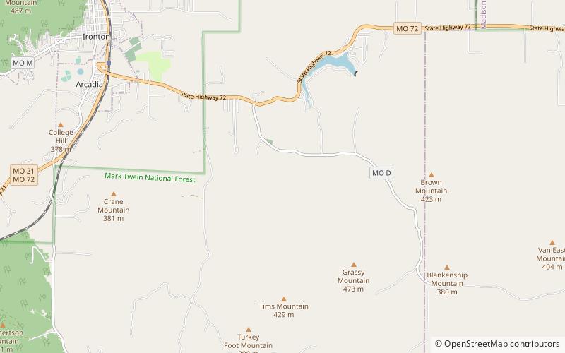 devils den hollow mark twain national forest location map