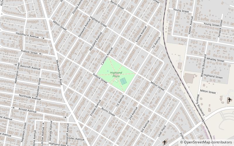 Highland Park Plaza Historic District location map