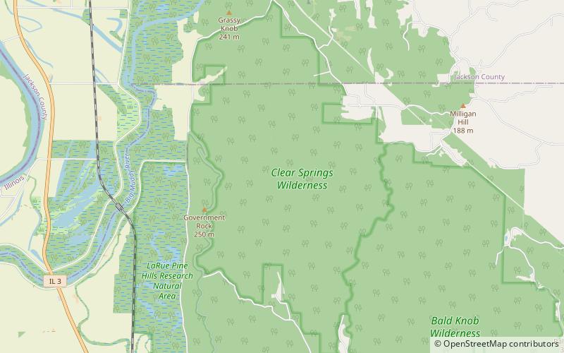 Clear Springs Wilderness location map