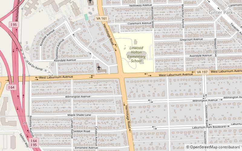 Hermitage Road Historic District location map