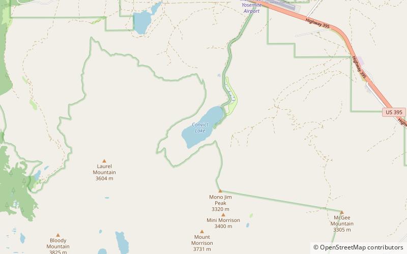 Convict Lake location map