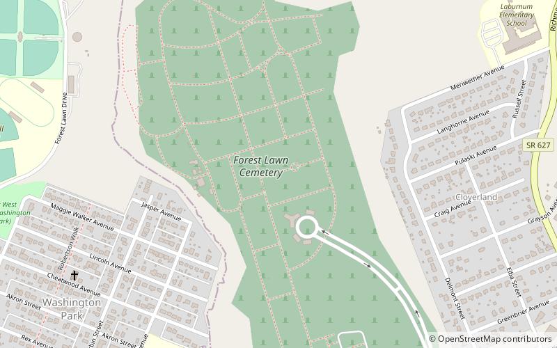 Forest Lawn Cemetery location map