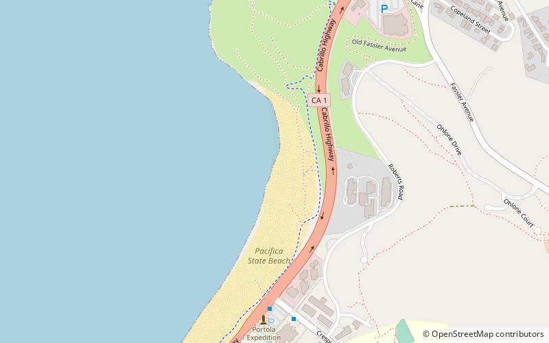 Pacifica State Beach location map