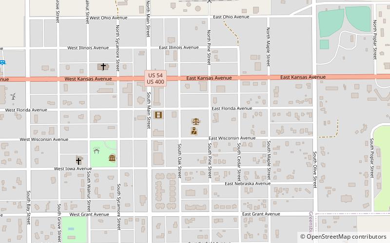 The Kiowa County Courthouse location map