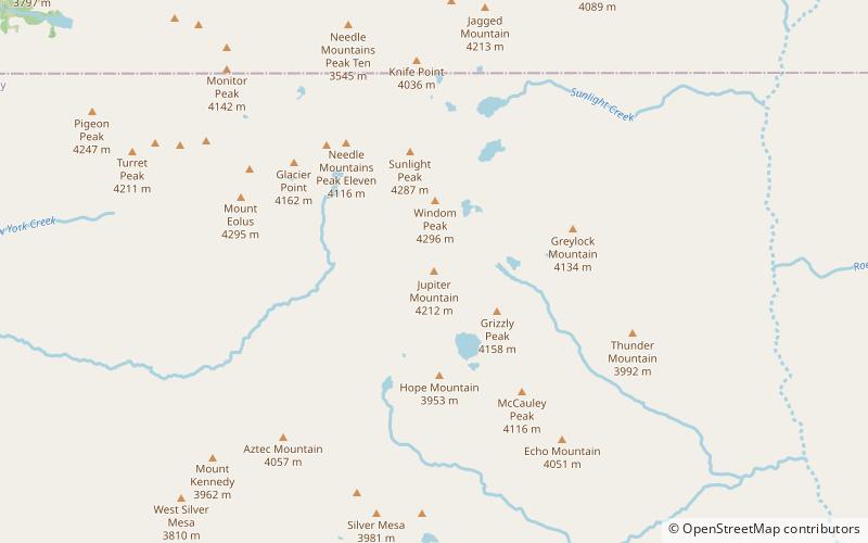 jupiter mountain weminuche wilderness location map