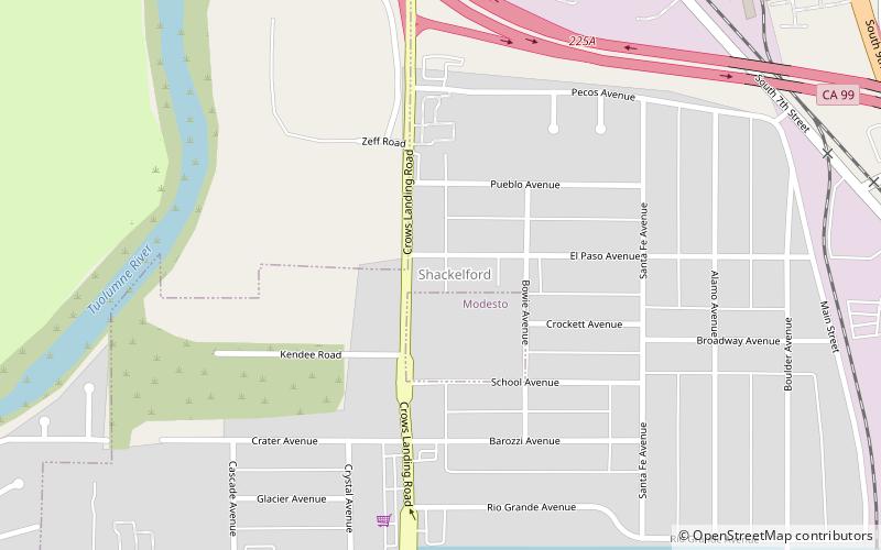 shackelford modesto location map