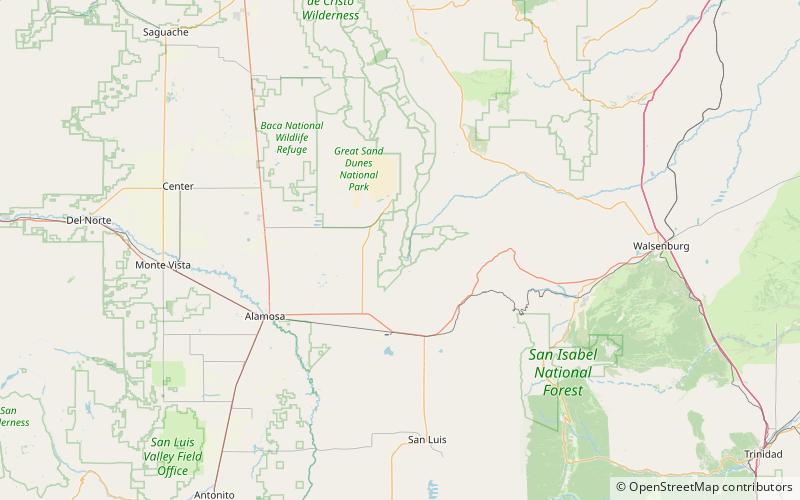 california peak area salvaje sangre de cristo location map