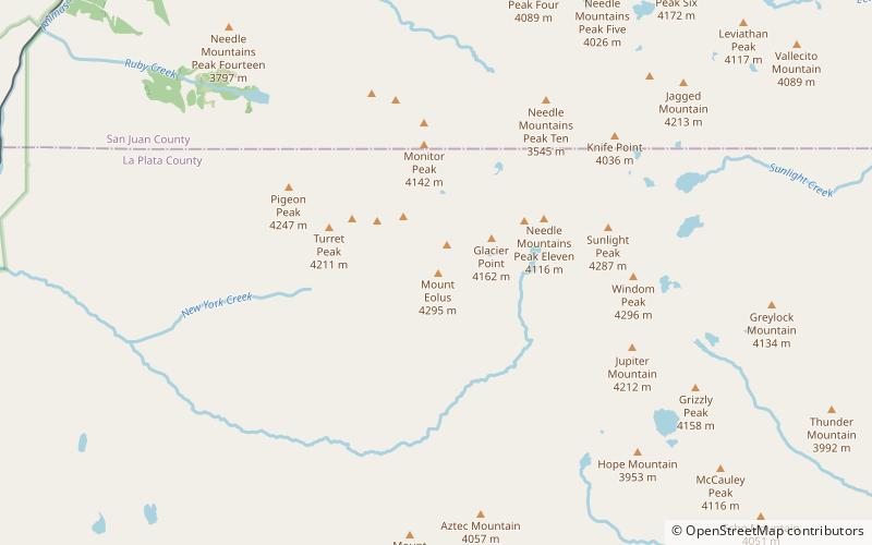 Needle Mountains location map