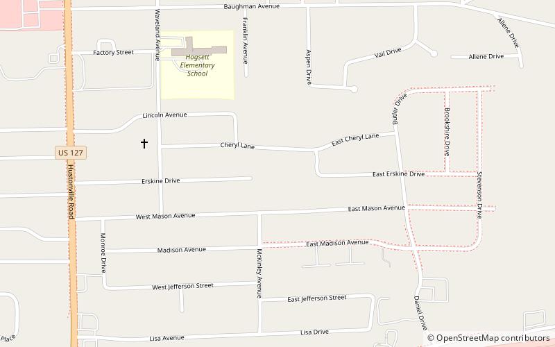 Waveland location map