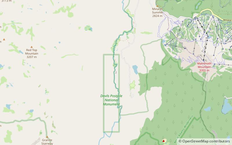 Devils Postpile location map