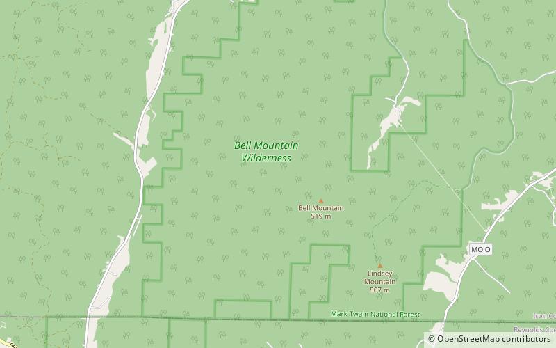Bell Mountain Wilderness location map