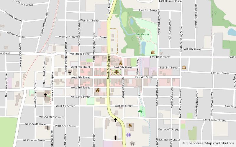 Dent County Courthouse location map