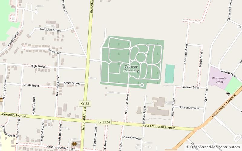 Cimetière national de Danville location map