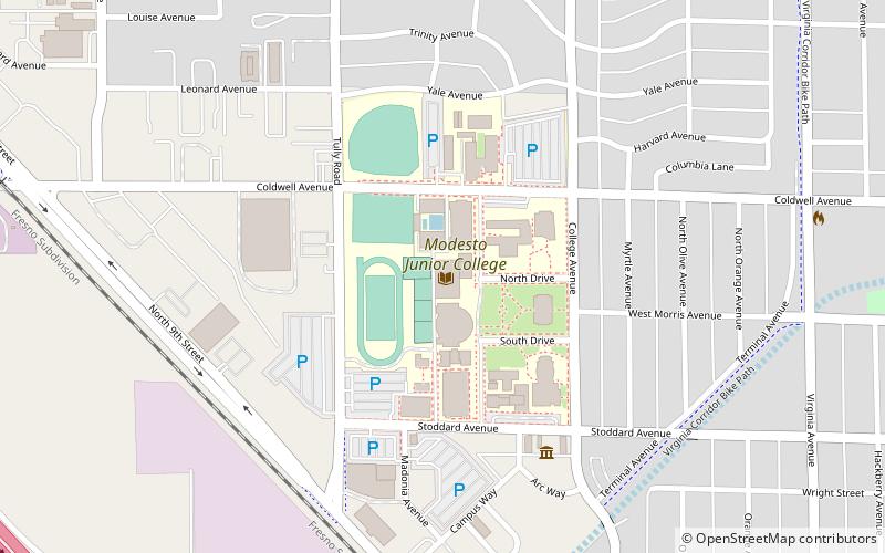 Modesto Junior College location map