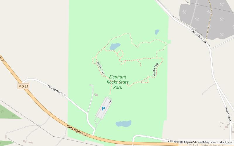 Park Stanowy Elephant Rocks location map