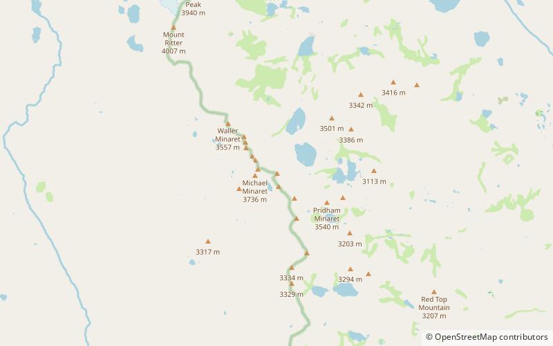 southeast face ansel adams wilderness location map