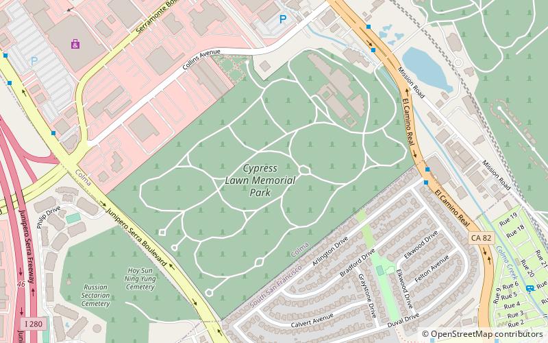 Cypress Lawn Memorial Park location map