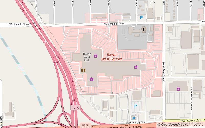 towne west square wichita location map