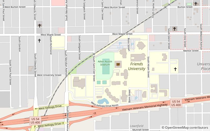 Adair–Austin Stadium location map