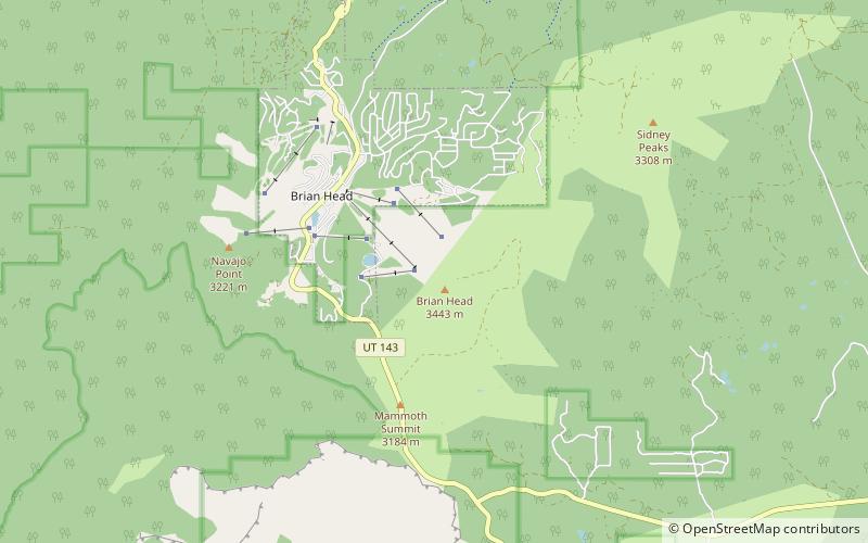 brian head ski resort dixie national forest location map