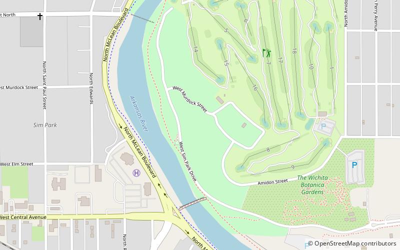 sim memorial park wichita location map