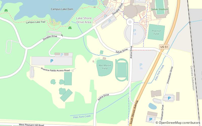 itchy jones stadium carbondale location map