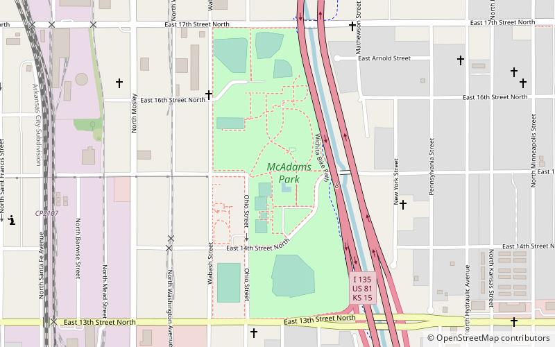 mcadams park wichita location map