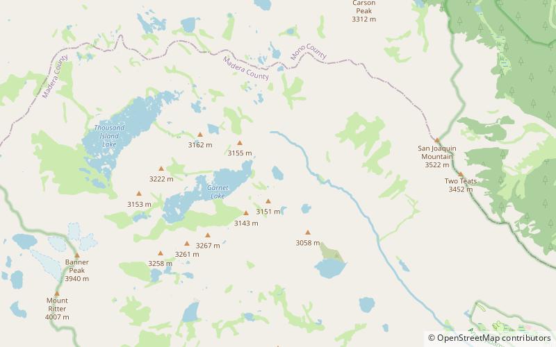 altha lake ansel adams wilderness location map