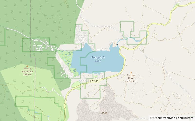 Panguitch Lake location map
