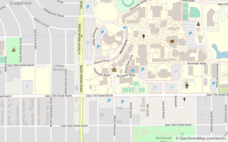 Ulrich Museum of Art location map