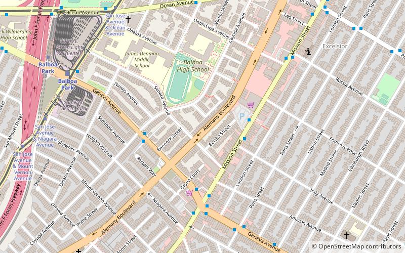 Alemany Boulevard location map