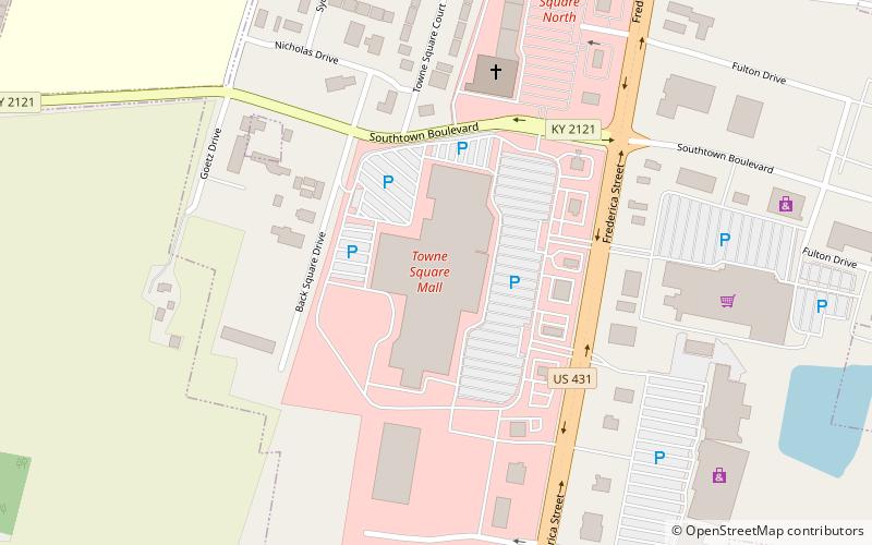 towne square mall owensboro location map