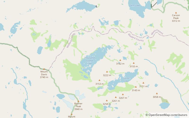 Thousand Island Lake location map
