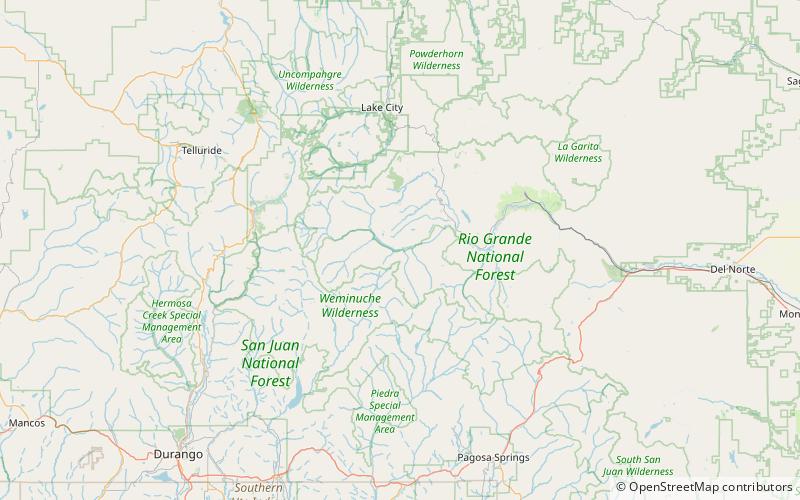 rio grande dam rio grande national forest location map