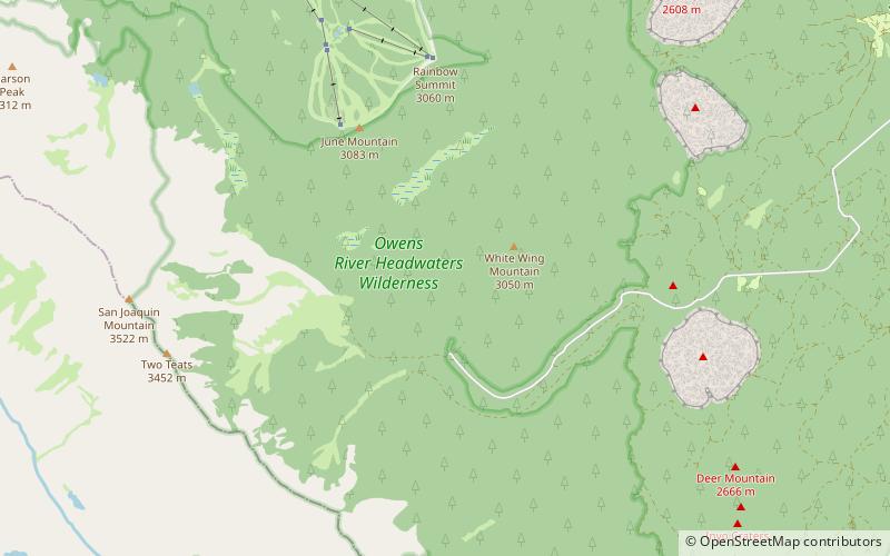 Owens River Headwaters Wilderness location map