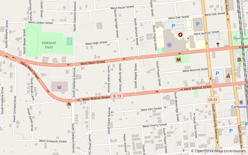 West Walnut Street Historic District location map
