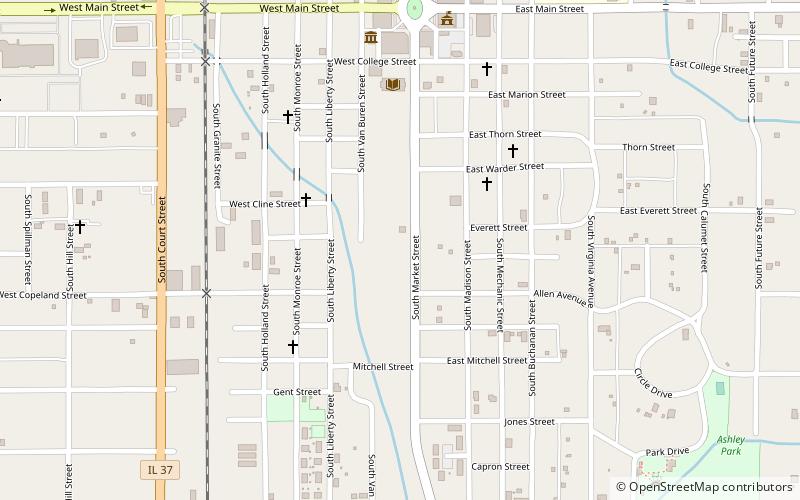 Willis Allen House location map