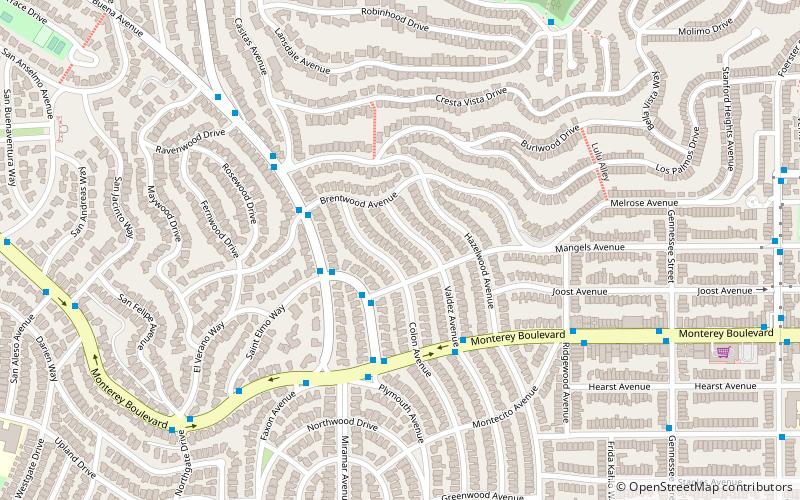 Westwood Highlands location map