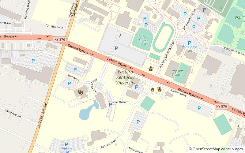 Eastern Kentucky University location map