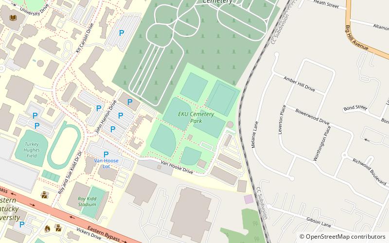 EKU Softball location map