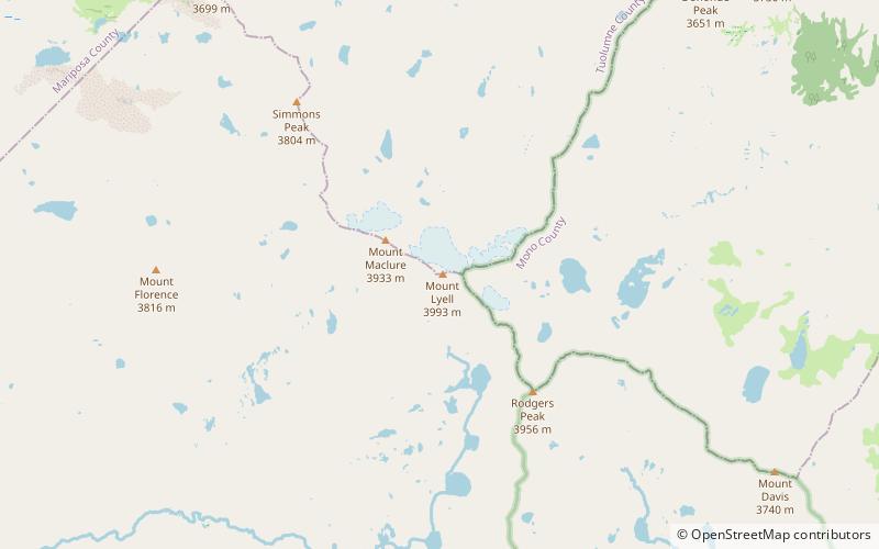 Mount Lyell location map