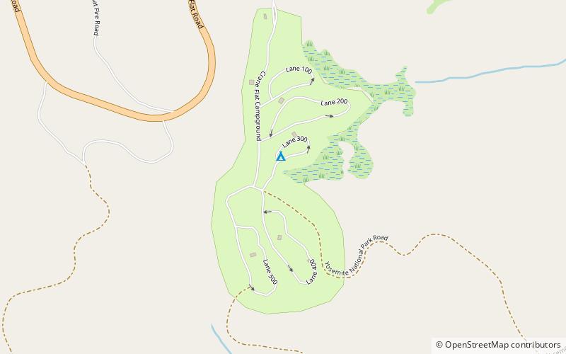 Crane Flat Campground location map
