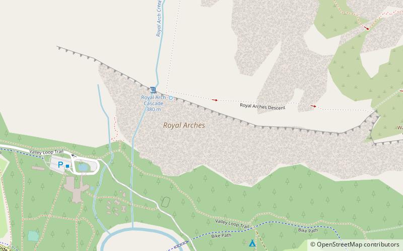 royal arches route park narodowy yosemite location map