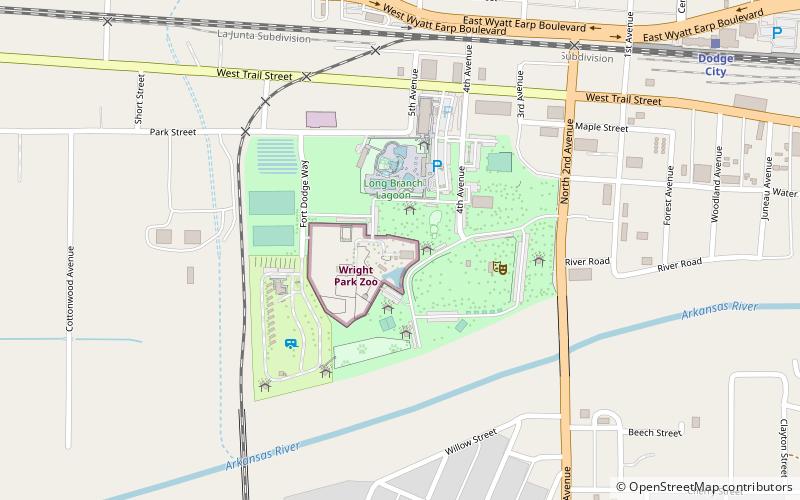 Wright Park Zoo location map