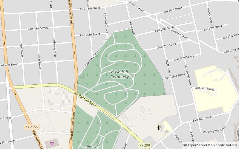 Rosehill Elmwood Cemetery location map