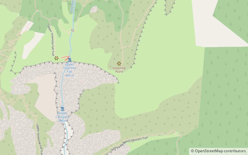lost arrow spire chimney park narodowy yosemite location map